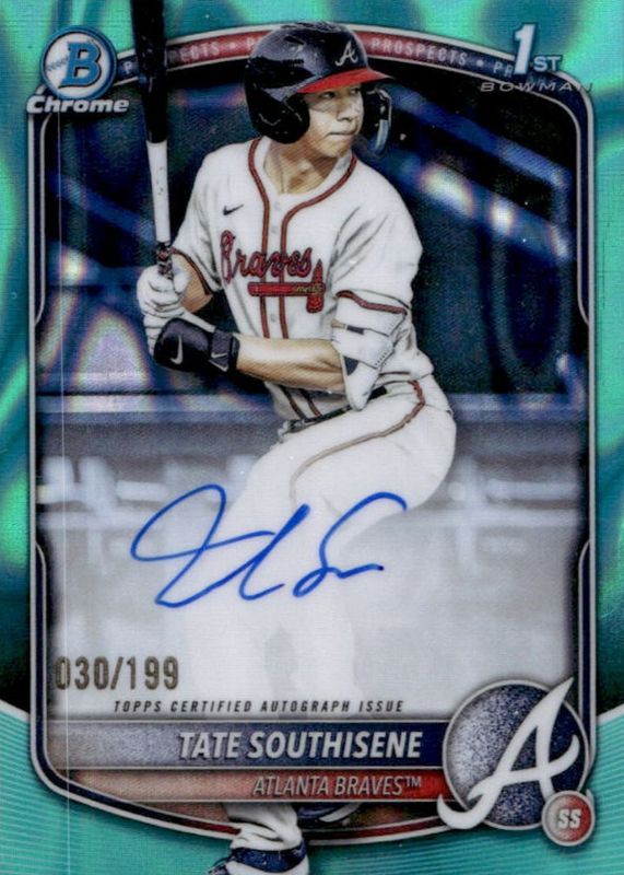 2025 Bowman Draft #CPA-TS Chrome Prospect Auto - Aqua Lava Refractor /199 (1st)