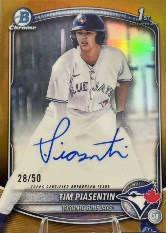 2025 Bowman Draft #CPA-TP Chrome Prospect Auto - Gold Refractor /50 (1st)