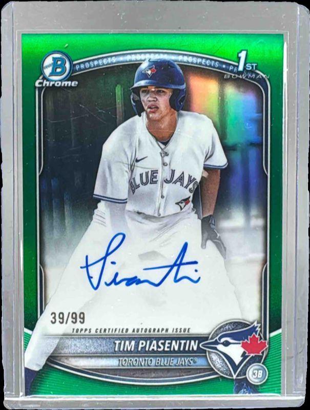 2025 Bowman Draft #CPA-TP Chrome Prospect Auto - Green Refractor /99 (1st)