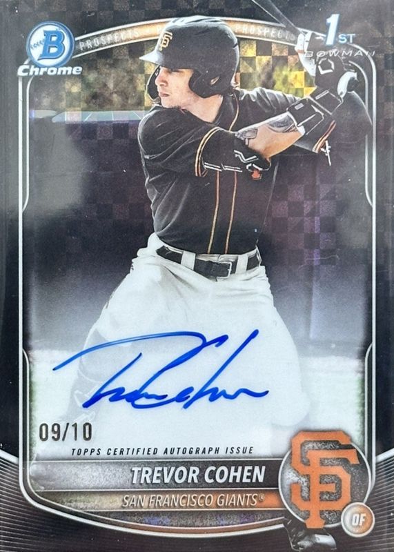 2025 Bowman Draft #CPA-TC Chrome Prospect Auto - Black Refractor /10 (1st)