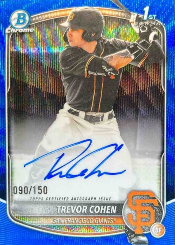 2025 Bowman Draft #CPA-TC Chrome Prospect Auto - Blue Wave Refractor /150 (1st)