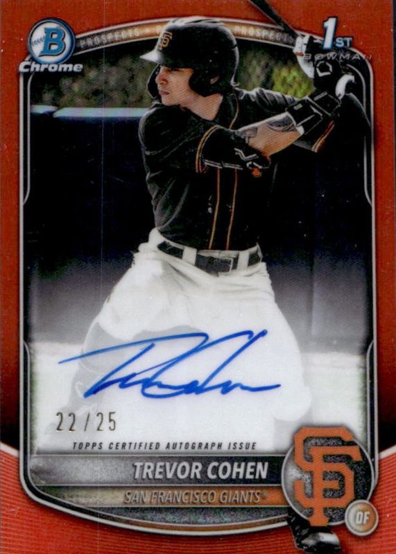 2025 Bowman Draft #CPA-TC Chrome Prospect Auto - Orange Refractor /25 (1st)