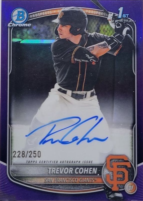 2025 Bowman Draft #CPA-TC Chrome Prospect Auto - Purple Refractor /250 (1st)