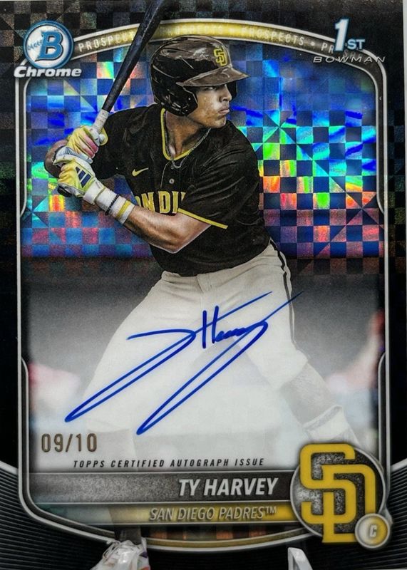 2025 Bowman Draft #CPA-TH Chrome Prospect Auto - Black X-Fractor /10 (1st)