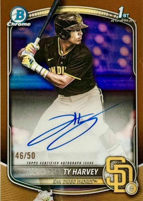 2025 Bowman Draft #CPA-TH Chrome Prospect Auto - Gold Refractor /50 (1st)