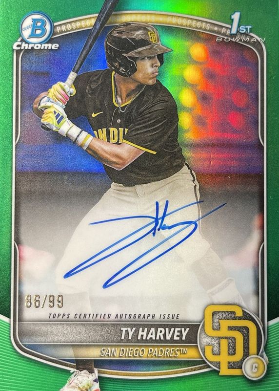 2025 Bowman Draft #CPA-TH Chrome Prospect Auto - Green Refractor /99 (1st)