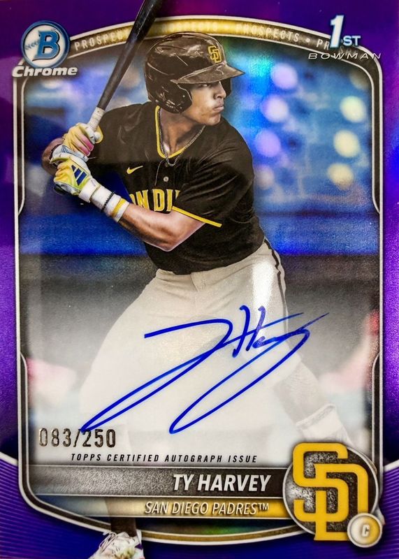 2025 Bowman Draft #CPA-TH Chrome Prospect Auto - Purple Refractor /250 (1st)