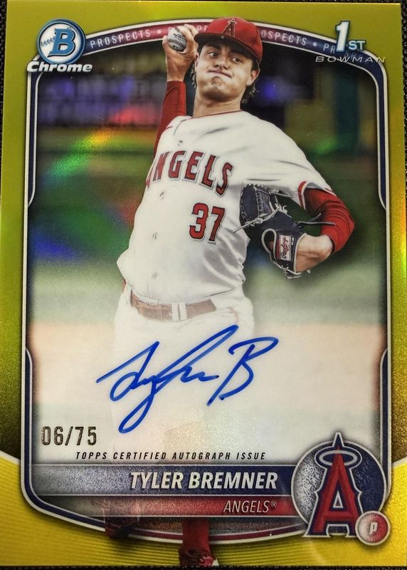 2025 Bowman Draft #CPA-TB Chrome Prospect Auto - Yellow Refractor /75 (1st)