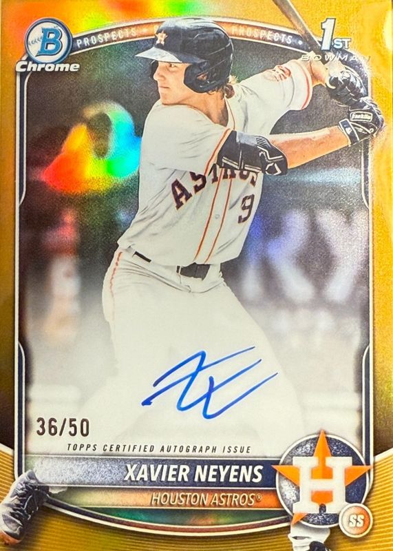 2025 Bowman Draft #CPA-XN Chrome Prospect Auto - Gold Refractor /50 (1st)