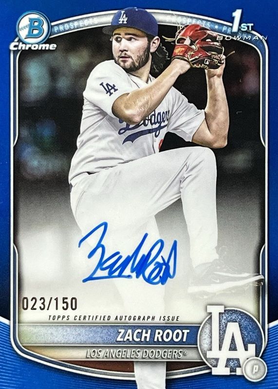 2025 Bowman Draft #CPA-ZR Chrome Prospect Auto - Blue Refractor /150 (1st)