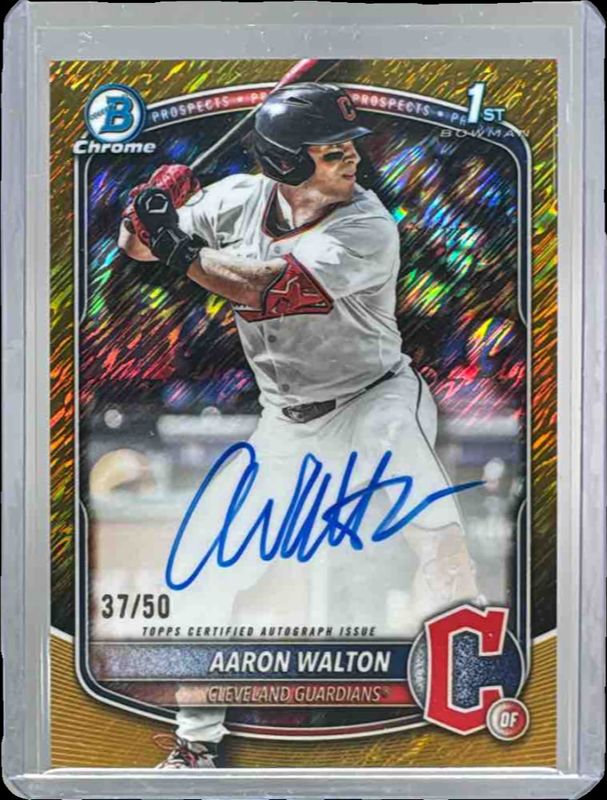 2025 Bowman Draft #CPA-AWA Chrome Prospect Auto - Gold Shimmer Refractor /50 (1st)