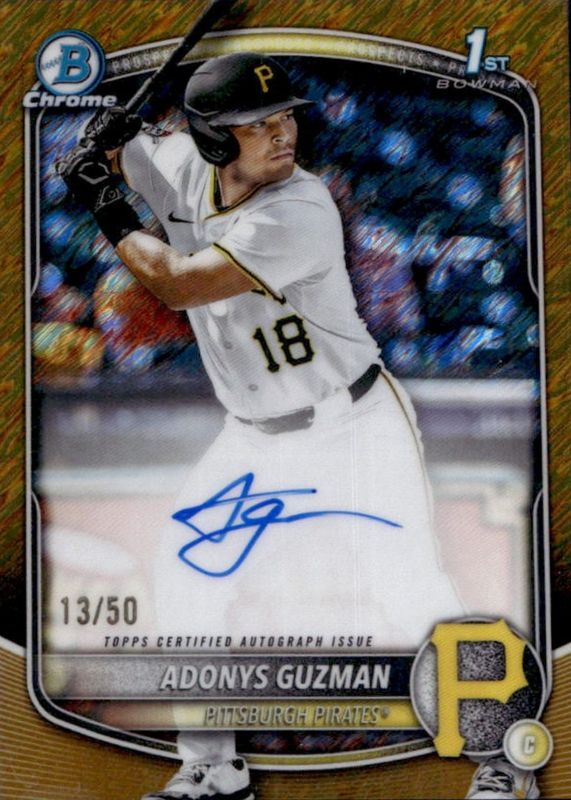 2025 Bowman Draft #CPA-AG Chrome Prospect Auto - Gold Shimmer Refractor /50 (1st)