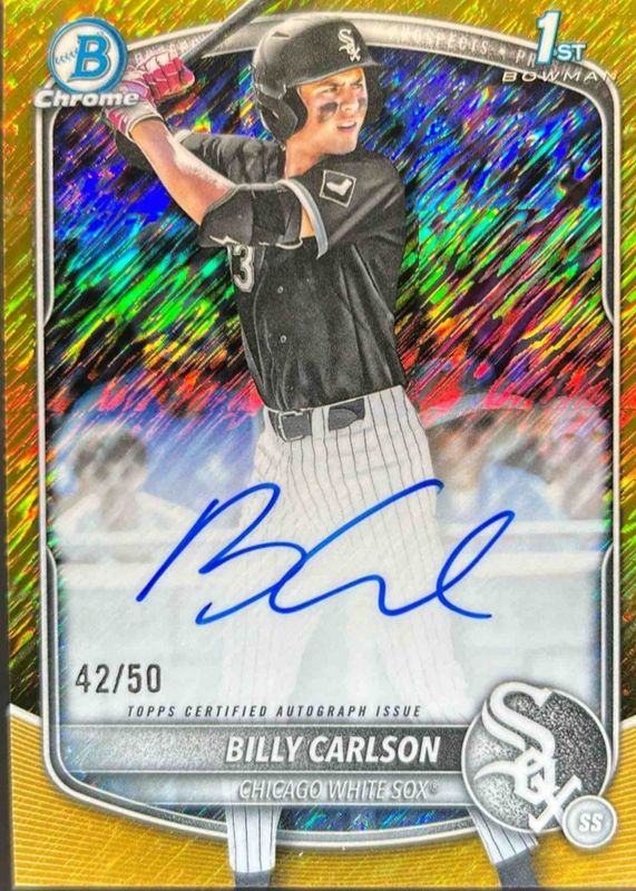 2025 Bowman Draft #CPA-BC Chrome Prospect Auto - Gold Shimmer Refractor /50 (1st)