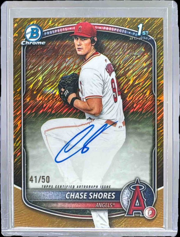 2025 Bowman Draft #CPA-CS Chrome Prospect Auto - Gold Shimmer Refractor /50 (1st)