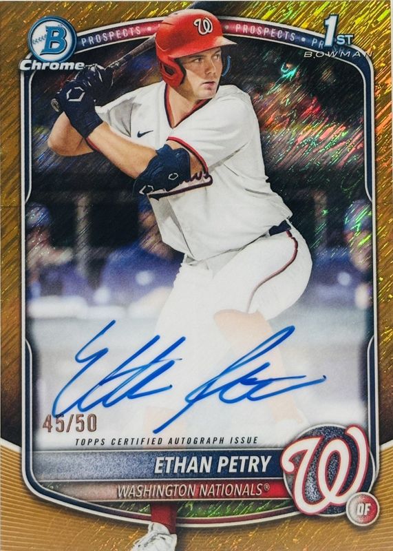 2025 Bowman Draft #CPA-EP Chrome Prospect Auto - Gold Shimmer Refractor /50 (1st)