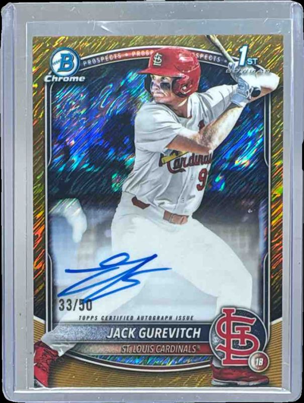 2025 Bowman Draft #CPA-JG Chrome Prospect Auto - Gold Shimmer Refractor /50 (1st)