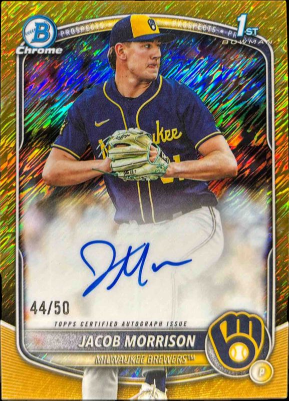 2025 Bowman Draft #CPA-JMO Chrome Prospect Auto - Gold Shimmer Refractor /50 (1st)