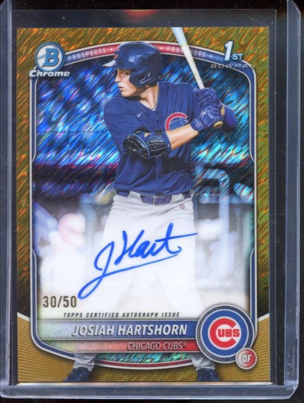 2025 Bowman Draft #CPA-JHA Chrome Prospect Auto - Gold Shimmer Refractor /50 (1st)