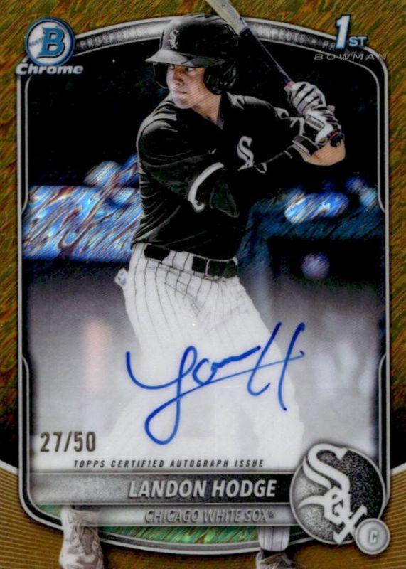 2025 Bowman Draft #CPA-LHO Chrome Prospect Auto - Gold Shimmer Refractor /50 (1st)