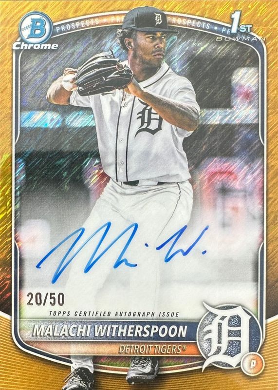 2025 Bowman Draft #CPA-MW Chrome Prospect Auto - Gold Shimmer Refractor /50 (1st)