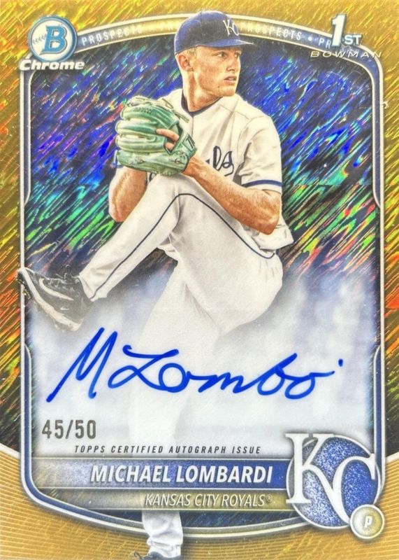 2025 Bowman Draft #CPA-ML Chrome Prospect Auto - Gold Shimmer Refractor /50 (1st)