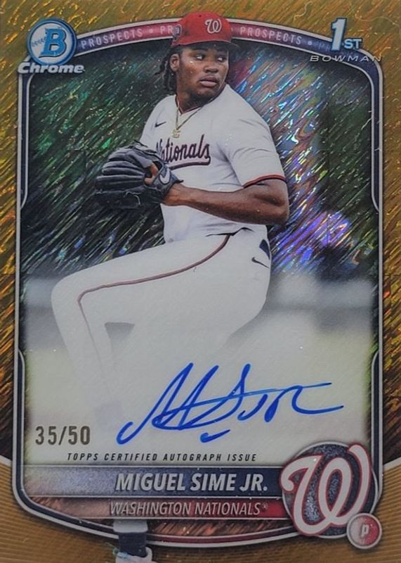 2025 Bowman Draft #CPA-MS Chrome Prospect Auto - Gold Shimmer Refractor /50 (1st)