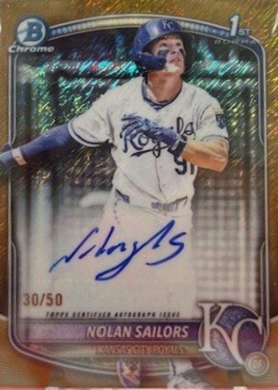 2025 Bowman Draft #CPA-NSA Chrome Prospect Auto - Gold Shimmer Refractor /50 (1st)