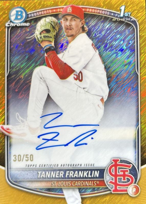 2025 Bowman Draft #CPA-TF Chrome Prospect Auto - Gold Shimmer Refractor /50 (1st)