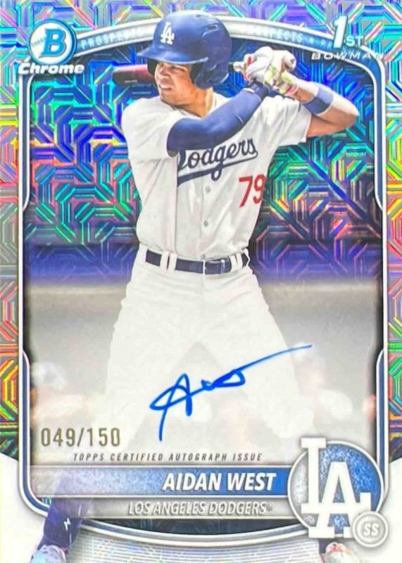 2025 Bowman Draft #CPA-AWE Chrome Prospect Auto - HTA Choice Refractor /150 (1st)