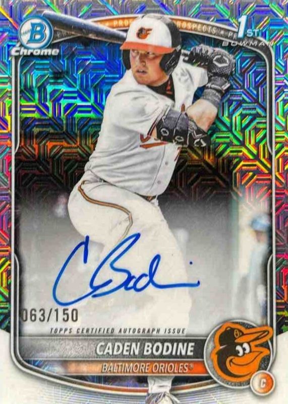2025 Bowman Draft #CPA-CB Chrome Prospect Auto - HTA Choice Refractor /150 (1st)