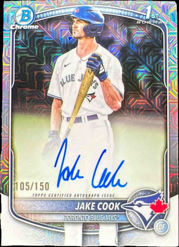 2025 Bowman Draft #CPA-JC Chrome Prospect Auto - HTA Choice Refractor /150 (1st)