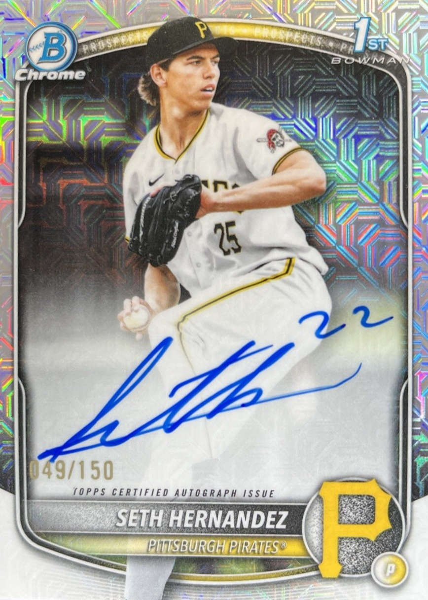 Seth Hernandez 2025 Bowman Draft #CPA-SH Chrome Prospect Auto - HTA ...