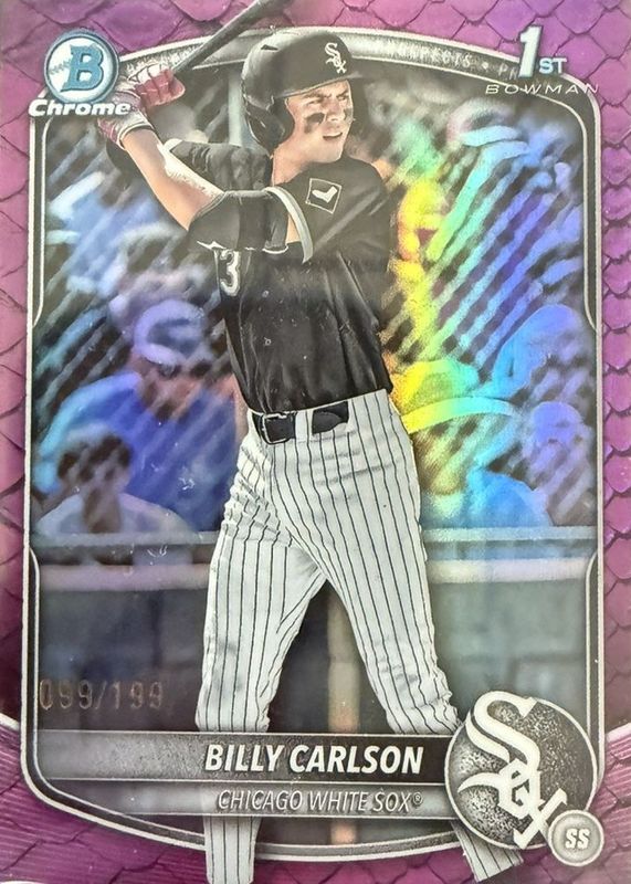 2025 Bowman Draft #BDC-10 Chrome - Fuchsia Reptilian Refractor /199 (1st)