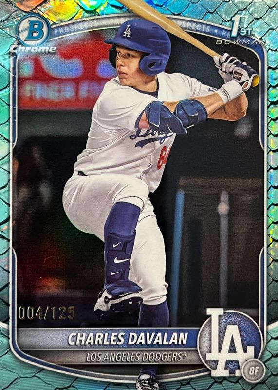 2025 Bowman Draft #BDC-96 Chrome - Aqua Reptilian Refractor /125 (1st)