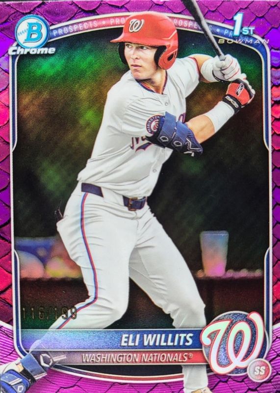 2025 Bowman Draft #BDC-1 Chrome - Fuchsia Reptilian Refractor /199 (1st)