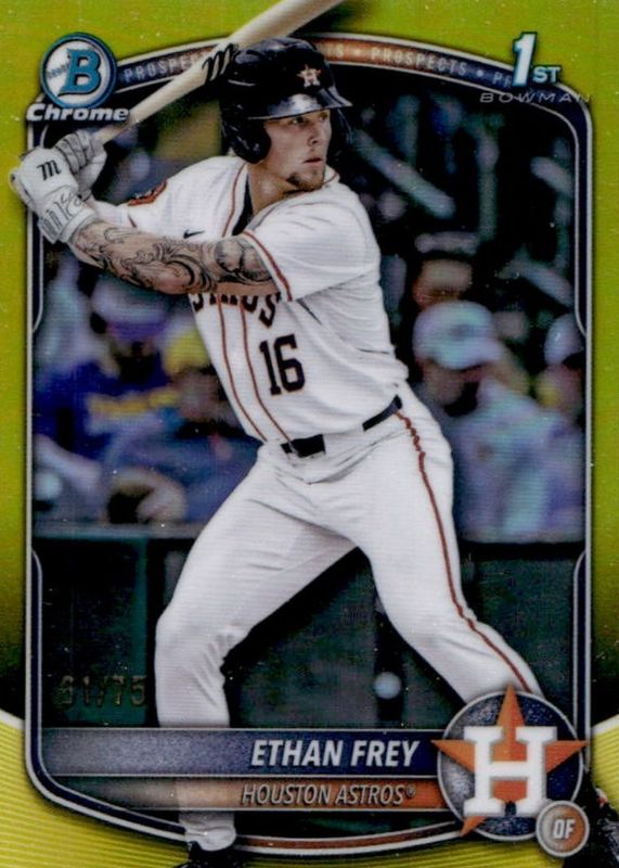 2025 Bowman Draft #BDC-67 Chrome - Yellow Refractor /75 (1st)