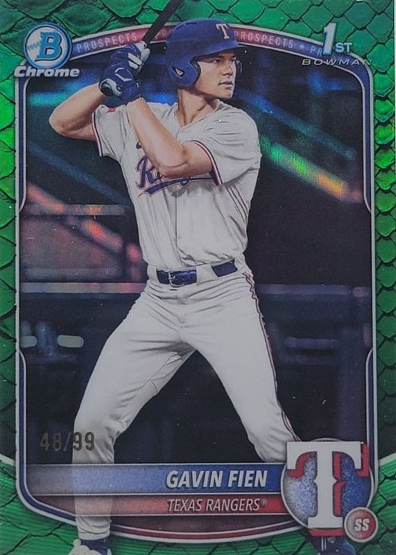 2025 Bowman Draft #BDC-15 Chrome - Green Reptilian Refractor /99 (1st)