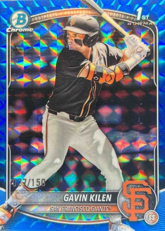 2025 Bowman Draft #BDC-40 Chrome - Blue Geometric Refractor /150 (1st)