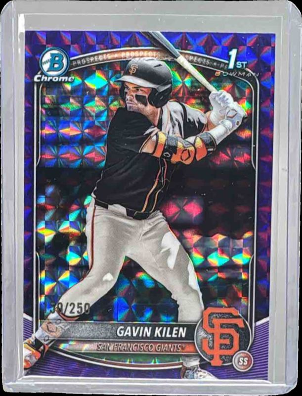 2025 Bowman Draft #BDC-40 Chrome - Purple Geometric Refractor /250 (1st)