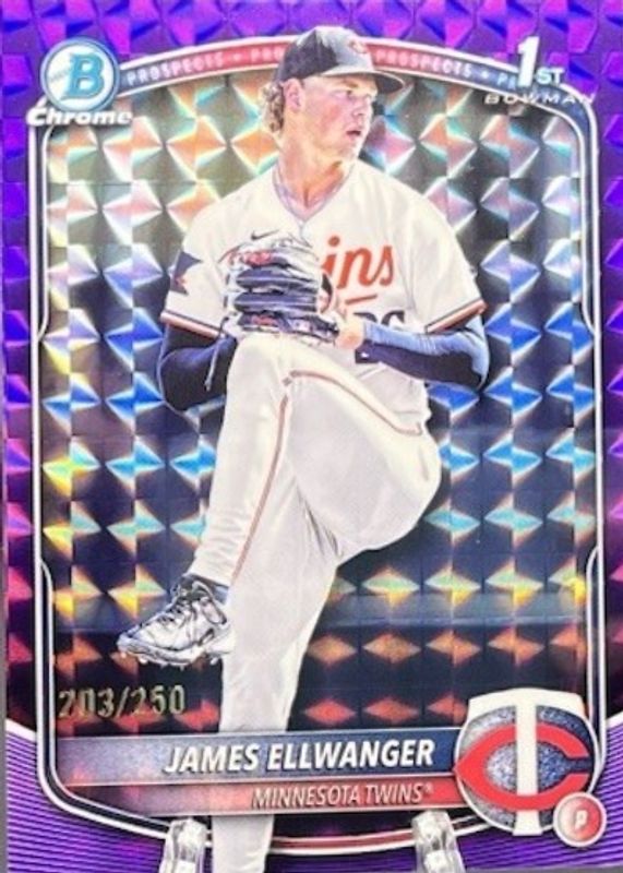 2025 Bowman Draft #BDC-164 Chrome - Purple Geometric Refractor /250 (1st)