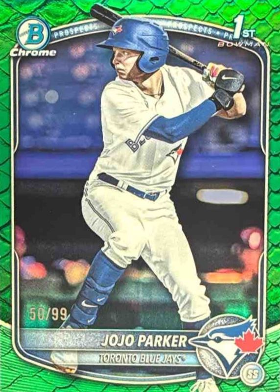 2025 Bowman Draft #BDC-8 Chrome - Green Reptilian Refractor /99 (1st)