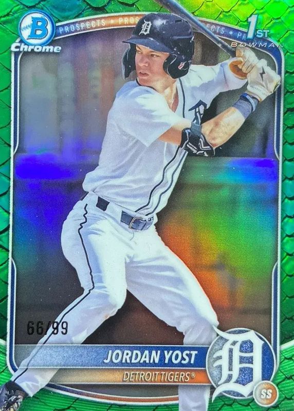 2025 Bowman Draft #BDC-162 Chrome - Green Reptilian Refractor /99 (1st)