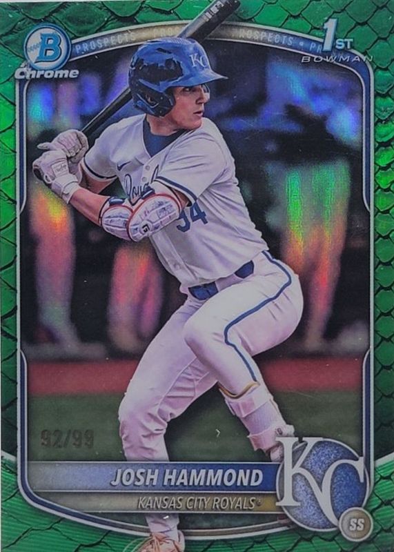 2025 Bowman Draft #BDC-185 Chrome - Green Reptilian Refractor /99 (1st)