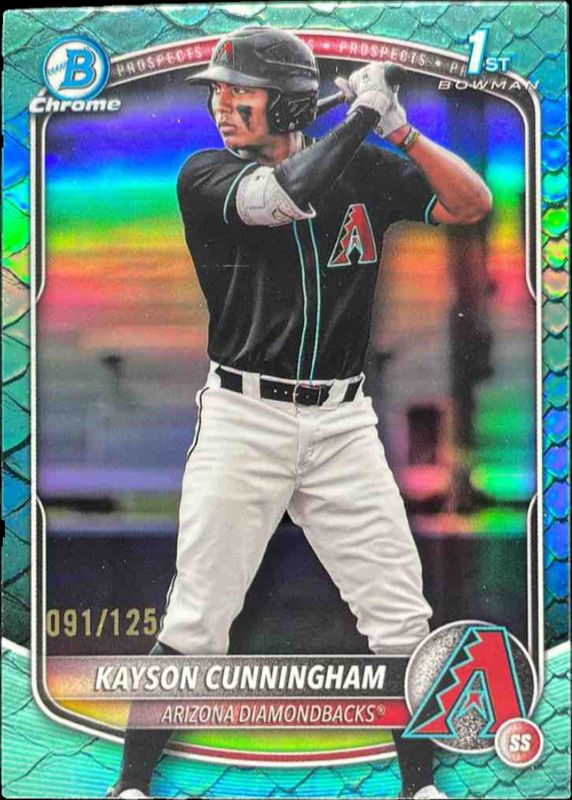 2025 Bowman Draft #BDC-84 Chrome - Aqua Reptilian Refractor /125 (1st)