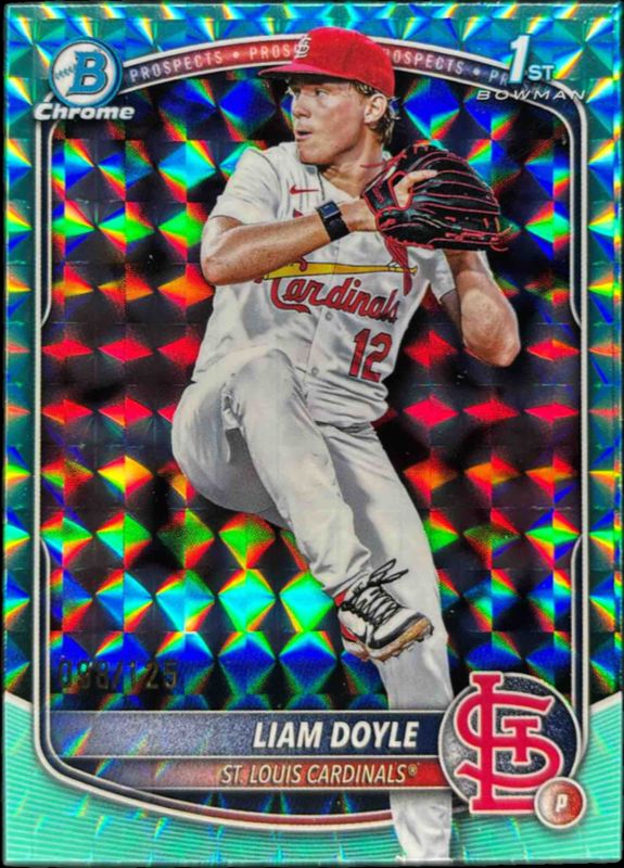 2025 Bowman Draft #BDC-12 Chrome - Aqua Geometric Refractor /125 (1st)