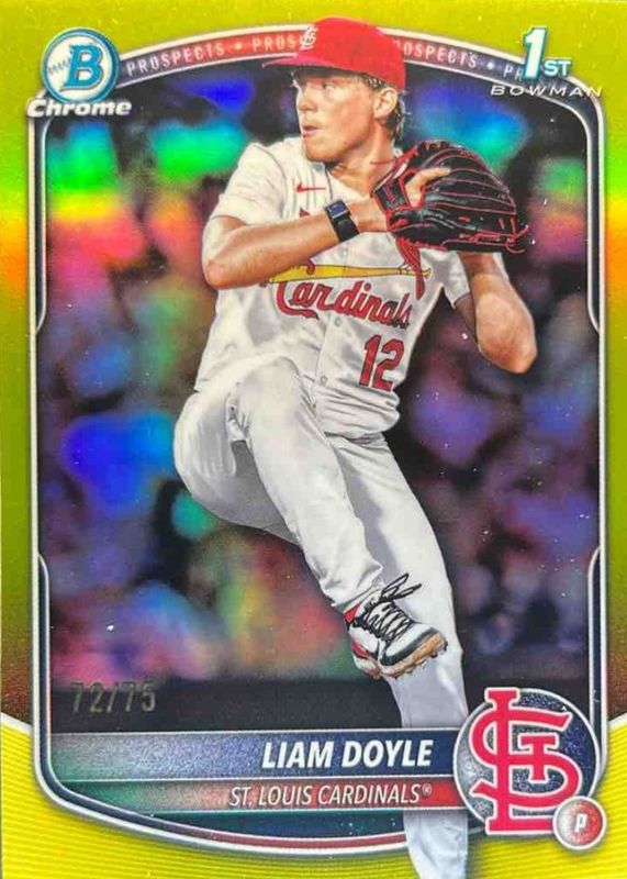 2025 Bowman Draft #BDC-12 Chrome - Yellow Refractor /75 (1st)