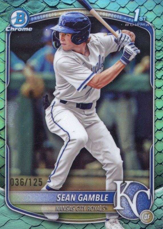 2025 Bowman Draft #BDC-178 Chrome - Aqua Reptilian Refractor /125 (1st)