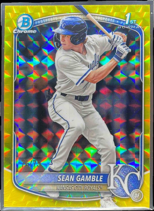 2025 Bowman Draft #BDC-178 Chrome - Yellow Geometric Refractor /75 (1st)