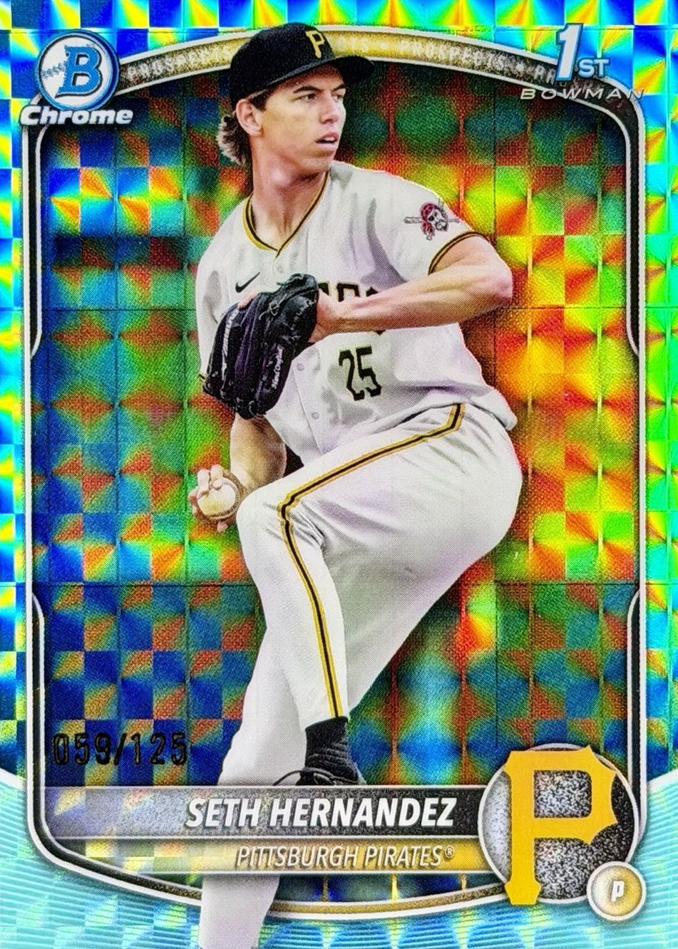 Seth Hernandez 2025 Bowman Draft #BDC-25 Chrome - Aqua Geometric