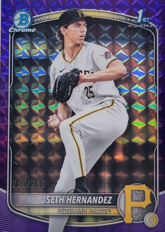 2025 Bowman Draft #BDC-25 Chrome - Purple Geometric Refractor /250 (1st)